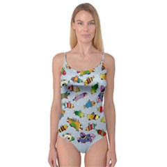 Fish Ocean Sea Water Diving Blue Camisole Leotard  by Modalart