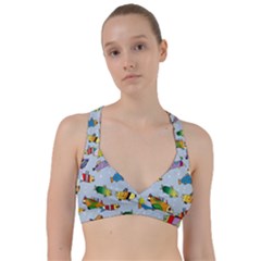 Fish Ocean Sea Water Diving Blue Sweetheart Sports Bra by Modalart