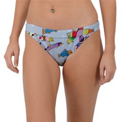 Fish Ocean Sea Water Diving Blue Band Bikini Bottoms by Modalart