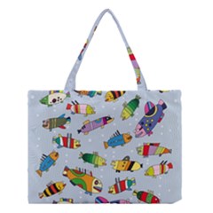 Fish Ocean Sea Water Diving Blue Medium Tote Bag by Modalart