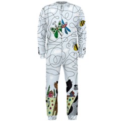 Dog Puzzle Maze Bee Butterfly Onepiece Jumpsuit (men)