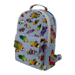 Fish Ocean Sea Water Diving Blue Flap Pocket Backpack (large) by Modalart