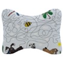 Dog Puzzle Maze Bee Butterfly Velour Seat Head Rest Cushion View1