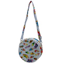 Fish Ocean Sea Water Diving Blue Crossbody Circle Bag by Modalart