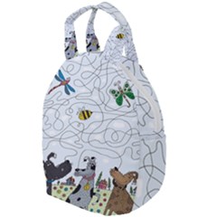 Dog Puzzle Maze Bee Butterfly Travel Backpack by Modalart