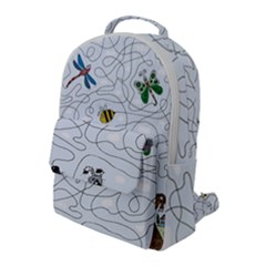 Dog Puzzle Maze Bee Butterfly Flap Pocket Backpack (large) by Modalart