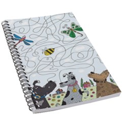 Dog Puzzle Maze Bee Butterfly 5 5  X 8 5  Notebook by Modalart