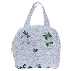 Dog Puzzle Maze Bee Butterfly Boxy Hand Bag by Modalart