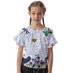 Dog Puzzle Maze Bee Butterfly Kids  Cut Out Flutter Sleeves by Modalart