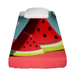 Watermelon Fruit Fitted Sheet (single Size) by Modalart