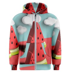 Watermelon Fruit Men s Zipper Hoodie