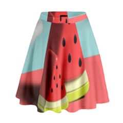 Watermelon Fruit High Waist Skirt by Modalart