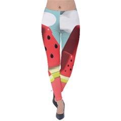 Watermelon Fruit Velvet Leggings