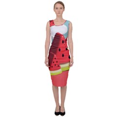 Watermelon Fruit Sleeveless Pencil Dress by Modalart