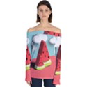 Watermelon Fruit Off Shoulder Long Sleeve Top View1