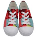 Watermelon Fruit Kids  Low Top Canvas Sneakers View1