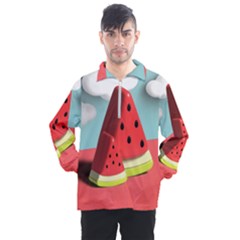 Watermelon Fruit Men s Half Zip Pullover