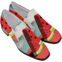 Watermelon Fruit Women Slip On Heel Loafers View3