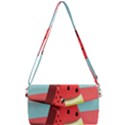 Watermelon Fruit Removable Strap Clutch Bag View1