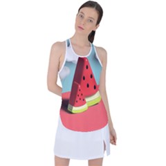 Watermelon Fruit Racer Back Mesh Tank Top by Modalart