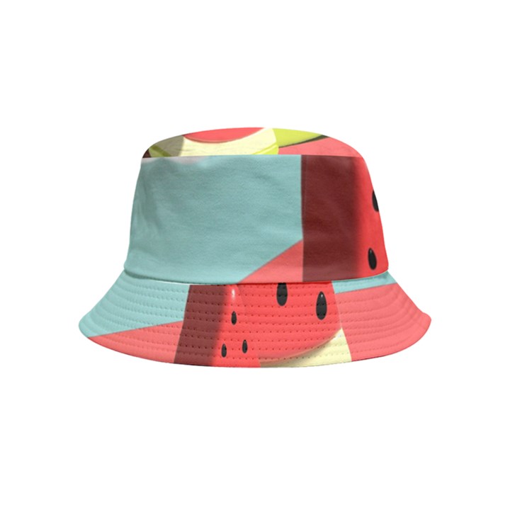 Watermelon Fruit Inside Out Bucket Hat (Kids)