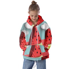 Watermelon Fruit Kids  Oversized Hoodie