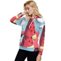 Watermelon Fruit Women s Lightweight Drawstring Hoodie View2