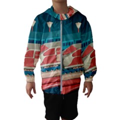 Leaves Boho Plant Bohemian Drawing Kids  Hooded Windbreaker