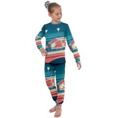 Leaves Boho Plant Bohemian Drawing Kids  Long Sleeve Set 