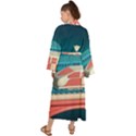 Leaves Boho Plant Bohemian Drawing Maxi Kimono View2