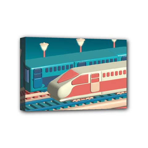 Bridge Transportation Train Toys Mini Canvas 6  X 4  (stretched) by Modalart