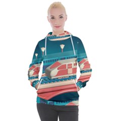 Bridge Transportation Train Toys Women s Hooded Pullover