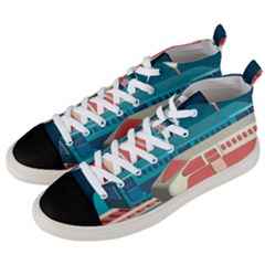 Bridge Transportation Train Toys Men s Mid-top Canvas Sneakers by Modalart