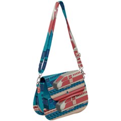 Bridge Transportation Train Toys Saddle Handbag by Modalart