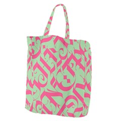 Pattern Ornament Gothic Style Elegant Font Tattoos Giant Grocery Tote