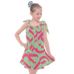 Pattern Ornament Gothic Style Elegant Font Tattoos Kids  Tie Up Tunic Dress