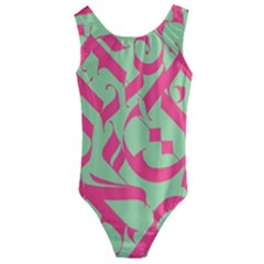 Pattern Ornament Gothic Style Elegant Font Tattoos Kids  Cut-Out Back One Piece Swimsuit