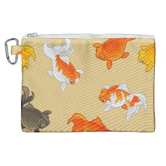 Gold Fish Seamless Pattern Background Canvas Cosmetic Bag (xl) by Bedest