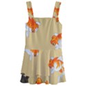 Gold Fish Seamless Pattern Background Kids  Layered Skirt Swimsuit View1