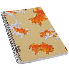 Gold Fish Seamless Pattern Background 5 5  X 8 5  Notebook by Bedest