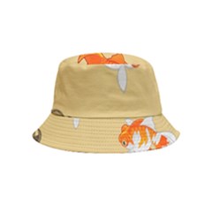 Gold Fish Seamless Pattern Background Inside Out Bucket Hat (kids) by Bedest