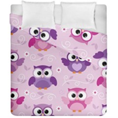 Seamless Cute Colourfull Owl Kids Pattern Duvet Cover Double Side (california King Size) by Bedest