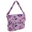 Seamless Cute Colourfull Owl Kids Pattern Buckle Messenger Bag View1