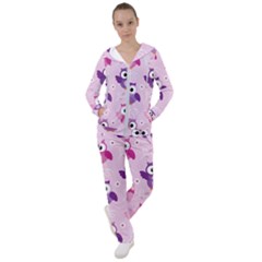 Seamless Cute Colourfull Owl Kids Pattern Women s Tracksuit by Bedest