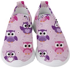 Seamless Cute Colourfull Owl Kids Pattern Kids  Slip On Sneakers by Bedest