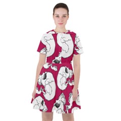 Terrible Frightening Seamless Pattern With Skull Sailor Dress by Bedest