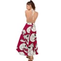 Terrible Frightening Seamless Pattern With Skull Backless Maxi Beach Dress View2