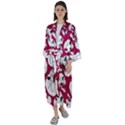 Terrible Frightening Seamless Pattern With Skull Maxi Satin Kimono View1