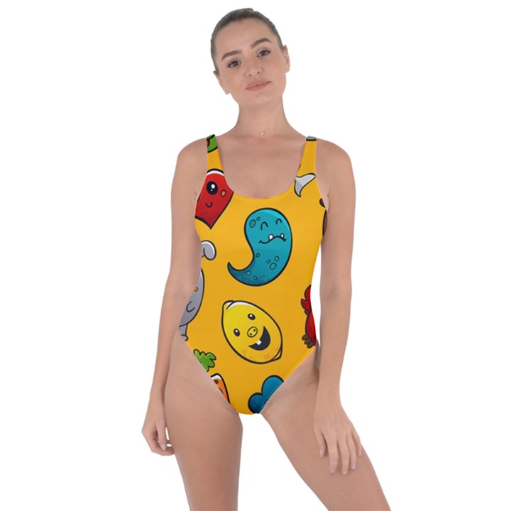 Graffiti Characters Seamless Ornament Bring Sexy Back Swimsuit