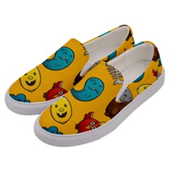 Graffiti Characters Seamless Ornament Men s Canvas Slip Ons by Bedest